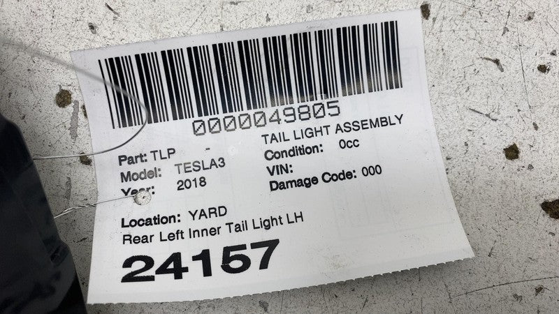 1077401-00-E ⭕ 2017-2023 Model 3 Rear Left Inner Taillight LED Tail Lamp 3-Pin 1077401-00-E