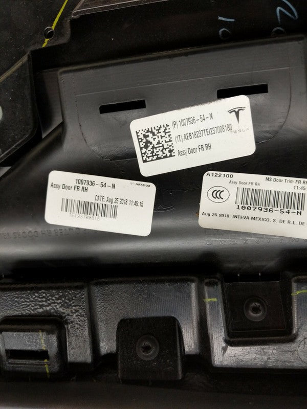 1007936 54 N ⭕ 2012-2020 Tesla Model S Front Right Side Door Panel Trim Card RH 1007936-54-N