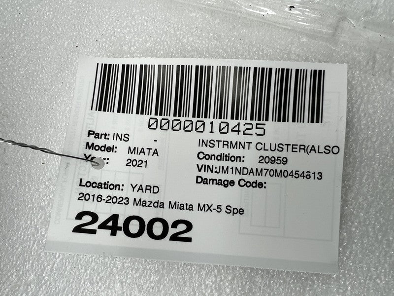 NC9H 55 430 2016-2023 Mazda MX-5 Miata Speedometer Gauge Instrument Cluster 21K NC9H-55-430