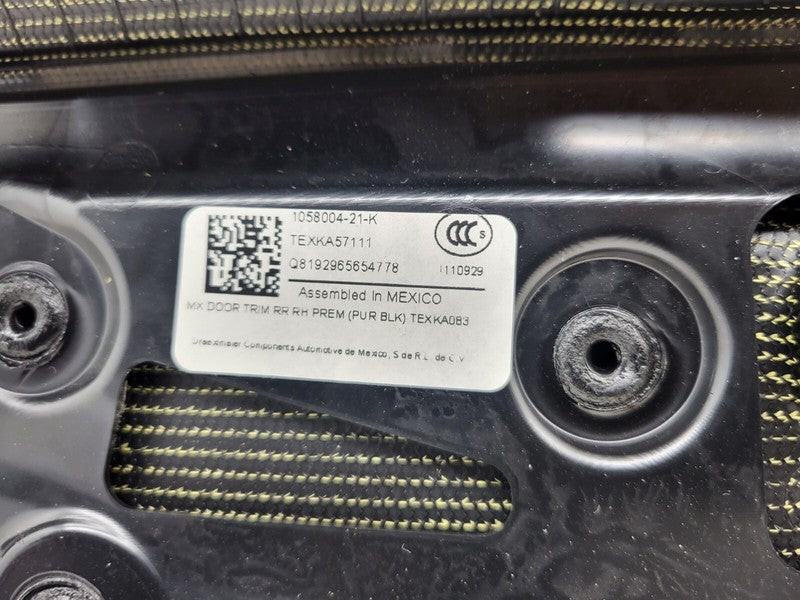 1058004 21 K ⭕16-20 Model X Rear Left & Right Door Panel Trim Cover 1058003-21-K/1058004-21-K