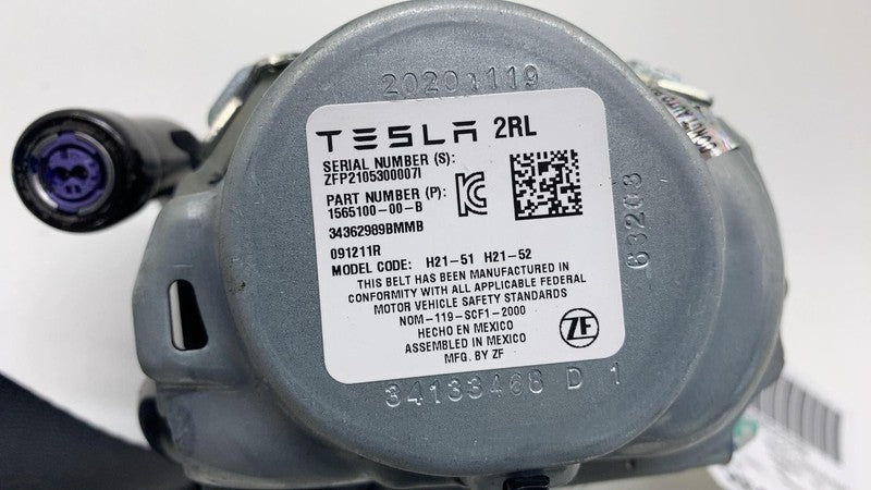 156510000B 2021 2022 2023 2024 Tesla Model S Rear Left or Right Seat Belt & Retractor Assy