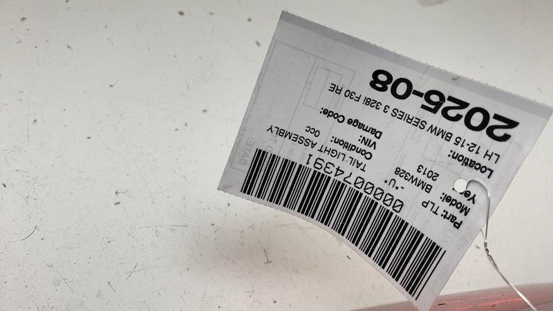 ⭕ 12-15 BMW 328i F30 F31 Rear Driver Side Inner Tail Light On Trunk La