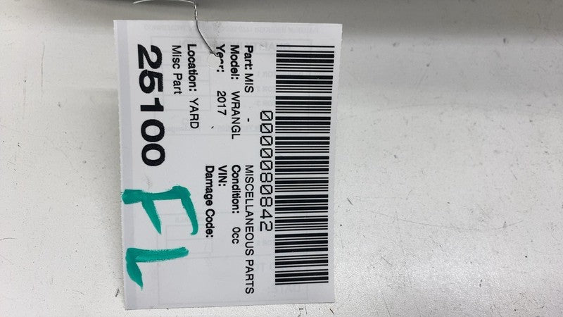 ⭕ 2007-2017 Jeep Wrangler Front Left Fender Flare Molding White PW7 5KC87GW7AH