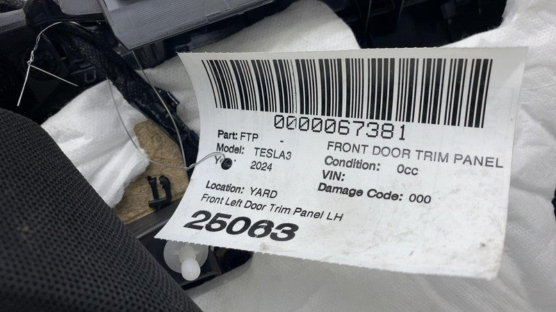 ⭕2024 2025 Tesla Model 3 Front Highland Door Panel Trim Card Left 1983