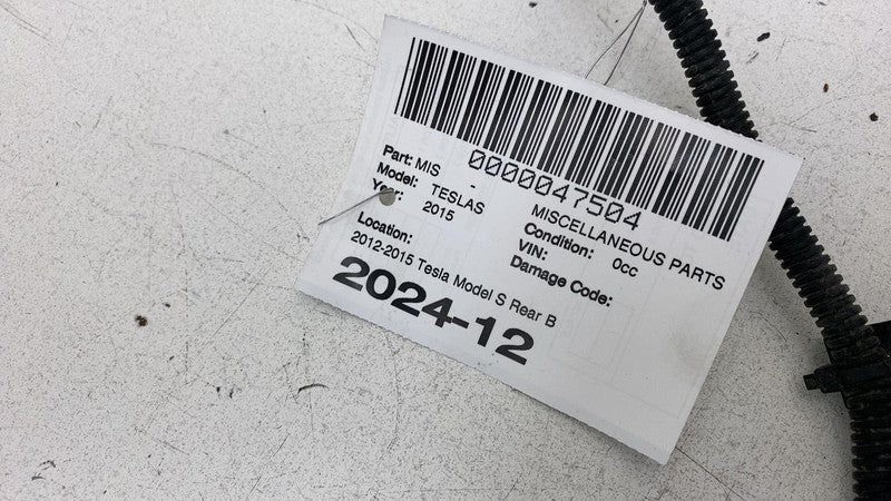 1004421 04 N 2012-2015 Tesla Model S Rear Bumper Wiring Harness Cable Wire Loom Assembly OEM