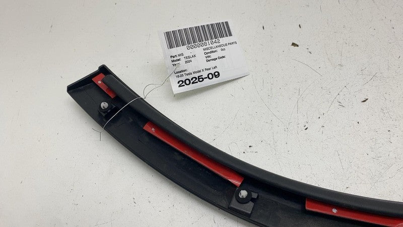 104589200D ⭕ 16-25 Tesla Model X Rear Left Door Lower Wheel Arch Flare Molding 1045892-00-D