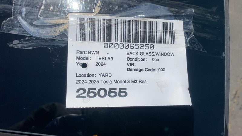 ⭕ 2024-2025 Tesla Model 3 M3 Rear Backlite Panoramic Roof Glass OEM 17