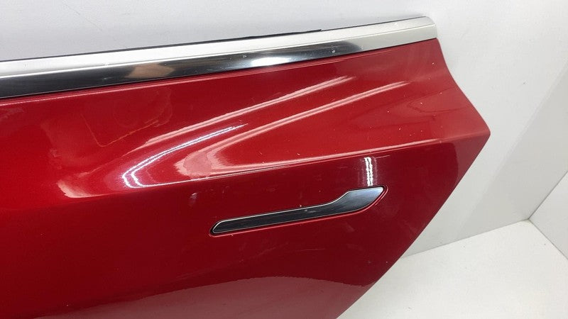 ⭕ 2017-2020 Tesla Model 3 M3 Rear Driver Side Door Shell Panel Left LH Red PPMR