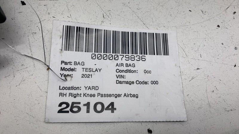 1077826-00-D ⭕ 2020-2024 Tesla Model Y MY Right Lower Knee Safety Airbag Module 1077826-00-D