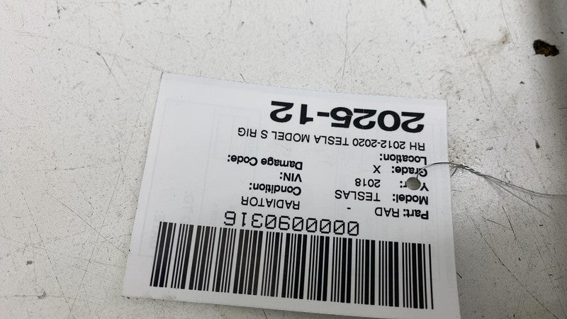 ⭕ 12-20 Model S Condenser Air Cooling Radiator w/ Fan Shroud Right 600