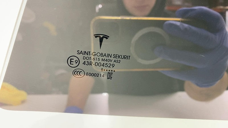 ⭕ 17-23 Tesla Model 3 Rear Driver Side Door Window Glass Left LH Singl