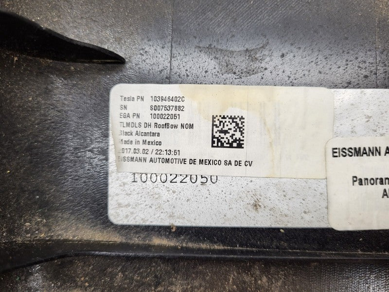 103946402C ⭕ 2012-2020 Model S Sunroof Headliner Panoramic Roof Bow Trim Cover 1039464-02-C