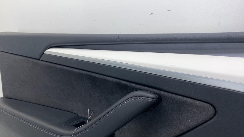 ⭕ 20-24 Tesla Model Y Front Driver Side Door Panel Trim Card Cover White Left LH