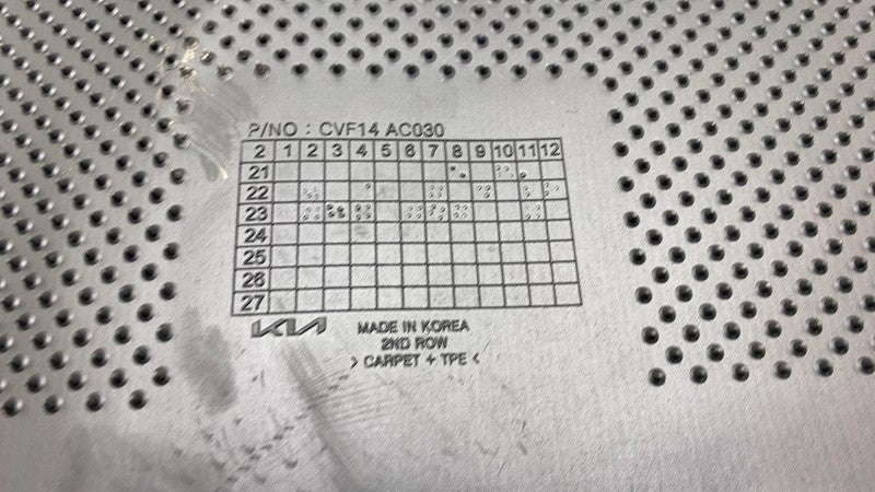 CVF14 AC030 2022-2024 Kia EV6 Front Left & Right + Rear 2nd Row Carpet Mat Assembly SET of 3