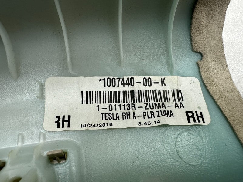 1007440 00 K ⭕12-20 Tesla Model S Passenger Side A-Pillar Trim Cover Upper Right 1007440-00-K