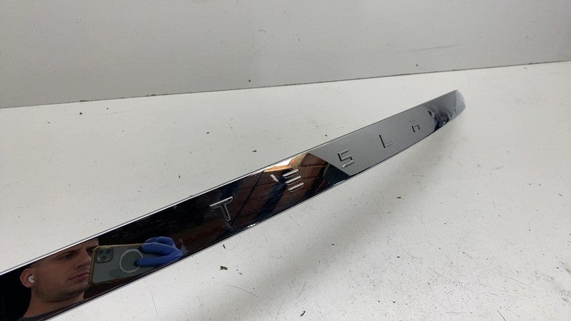 ⭕2012-2015 Model S Rear Liftgate Applique Trim Trunk Chrome Molding 10