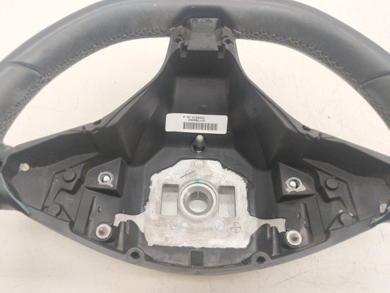 1036774-00-C ⭕ 2012 2013 2014 2015 Tesla Model S Black Leather Steering Wheel 1028970-00-A
