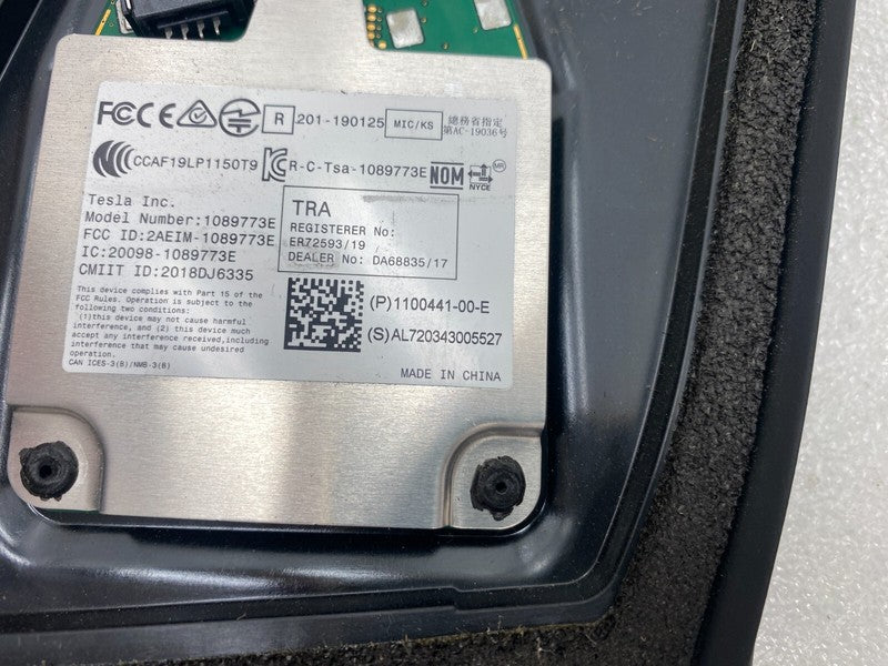 1100441-00-E 2017-2022 Tesla Model 3 Right B-Pillar Applique Glass Trim Molding w/ Camera OEM