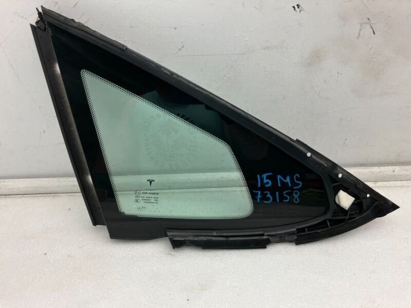 E6 43R-008010 2012-2015 Tesla Model S MS Rear Driver Side Quarter Fixed Glass Left LH Assembly