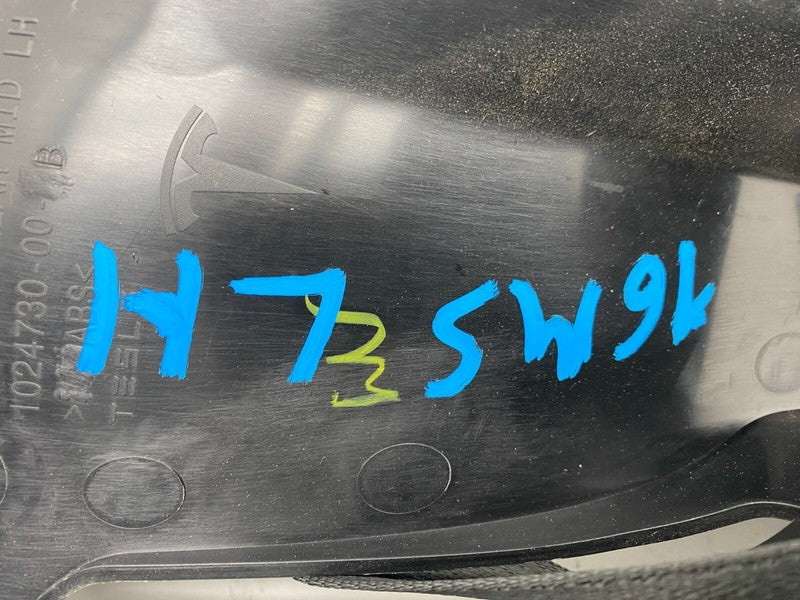 102313600C ⭕ 12-15 Model S Rear Left C-Pillar Middle Trim Cover w/ Seat Belt 1023136-00-C