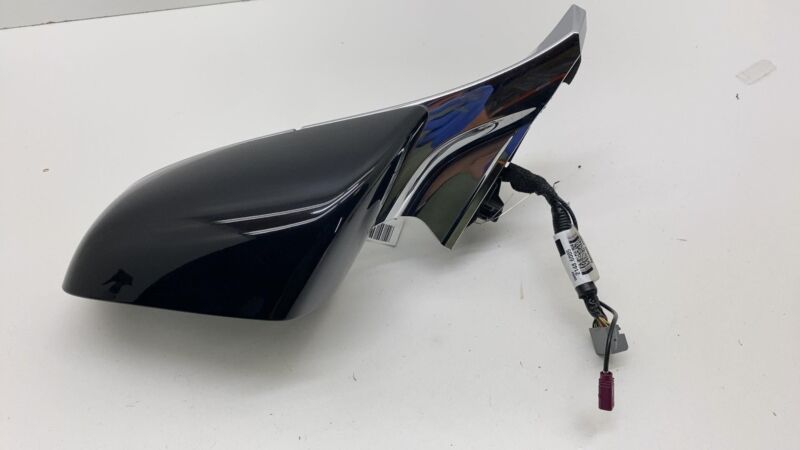 1041317 00 A 2012-2015 Tesla Model S Driver Exterior Rear View Door Mirror Left LH Black PBSB