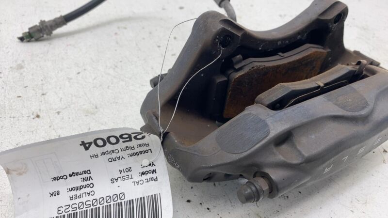 2012-2020 Tesla Model S MS Rear Passenger Side Caliper w/ Brake Hose Line Right
