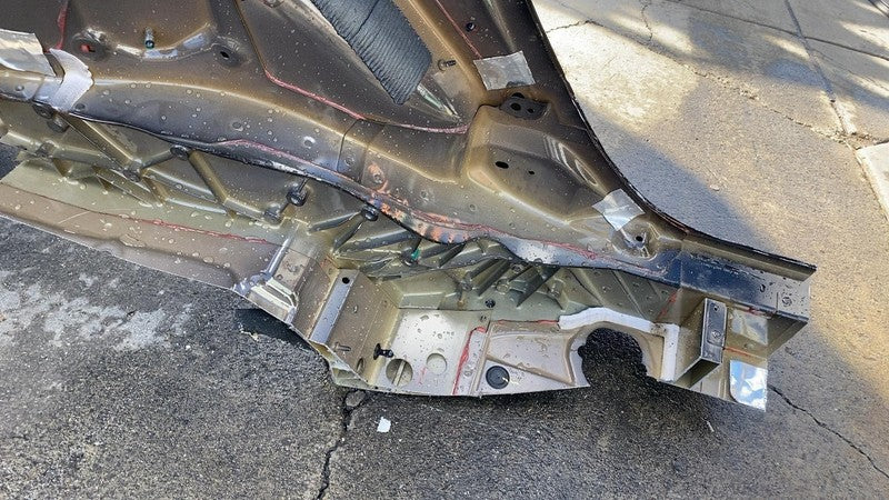 1553757-E0-K 2021-2023 Tesla Model S Rear Left Quarter Panel Structural Cut Out LH Black PBSB