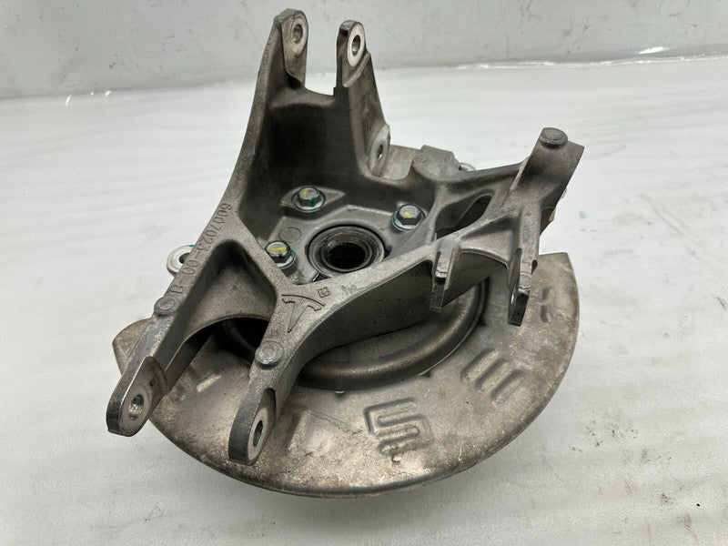 600702300B ⭕ 12-15 Model S Rear Left Spindle Knuckle w/ Shield & Wheel Hub RWD 6007023-00-B