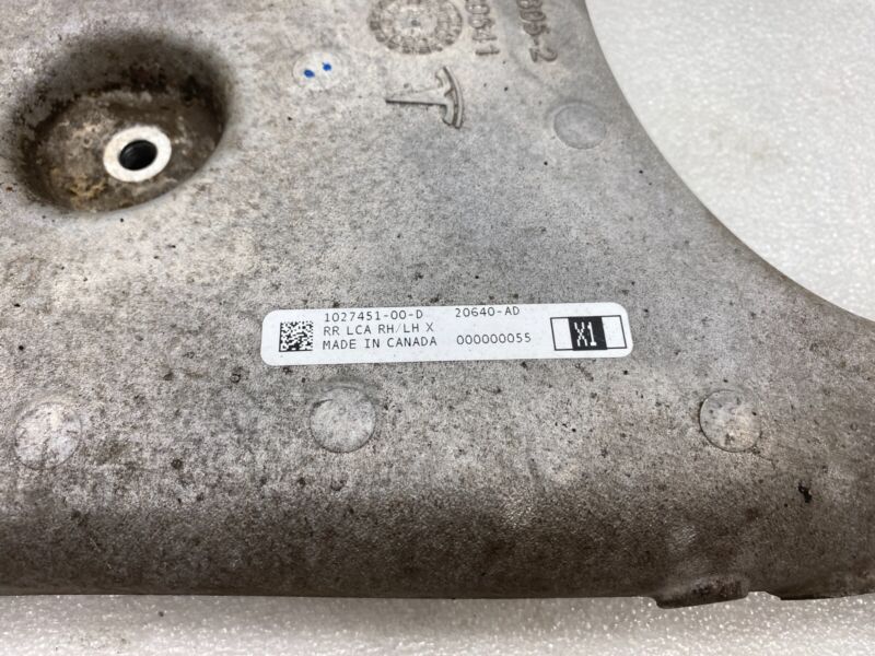 102745100D ⭕ 2016-2020 Tesla Model X Rear Suspension Lower Control Arm Left LH 1027451-00-D