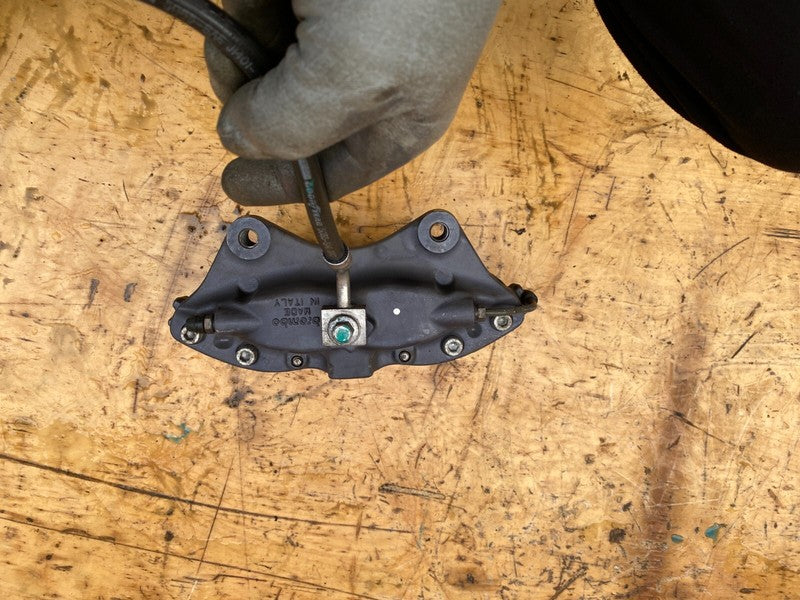 ⭕2012-2015 Tesla Model S MS Driver Side Caliper w/ Brake Hose Line Left Assembly