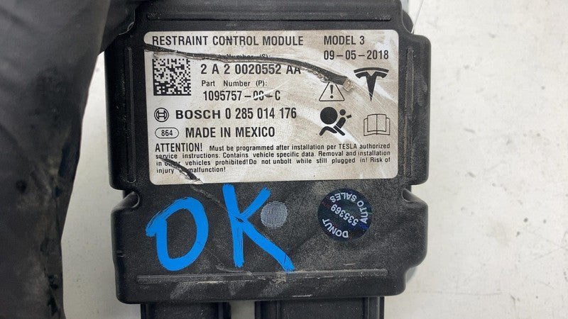 17-23 Model 3 Safety Restraint Computer Control Module (Crash Data) 10