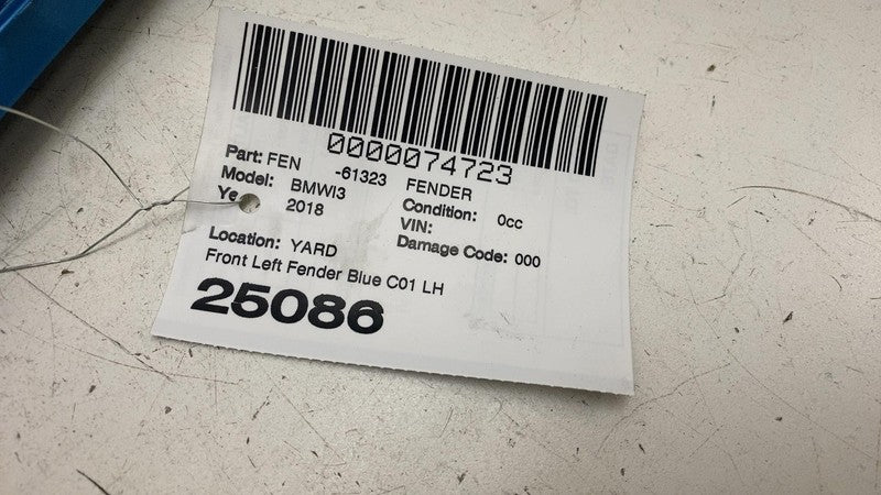 ⭕ 2014-2021 BMW i3 I01 Front Driver Side Fender Shell Panel Assy Left Blue - C01