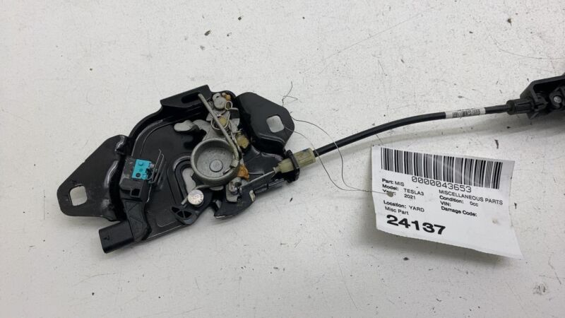 2020-2023 Tesla Model Y 3 Hood Latch Double Pull Single Actuator w/ Cable Assy