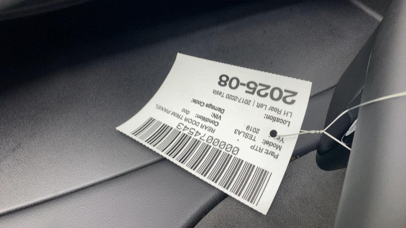 1090413-01-L ⭕ 2017-2020 Tesla Model 3 Rear Interior Door Panel Trim Card Left 1090413-01-L