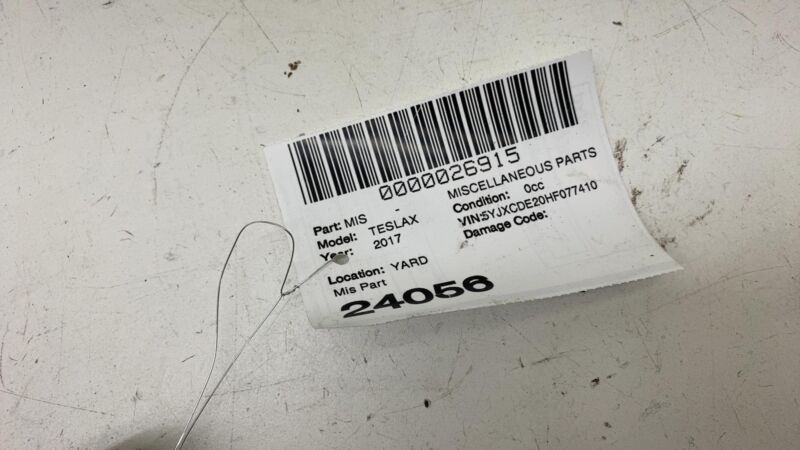 106344000D 2016-2023 Tesla Model X Rear Left / Front Right Primary Door Lift Gas Strut Assy