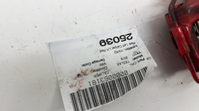 ⭕ 16-20 Model S X Rear Driver Side Brembo Brake Caliper Red Left LH 10