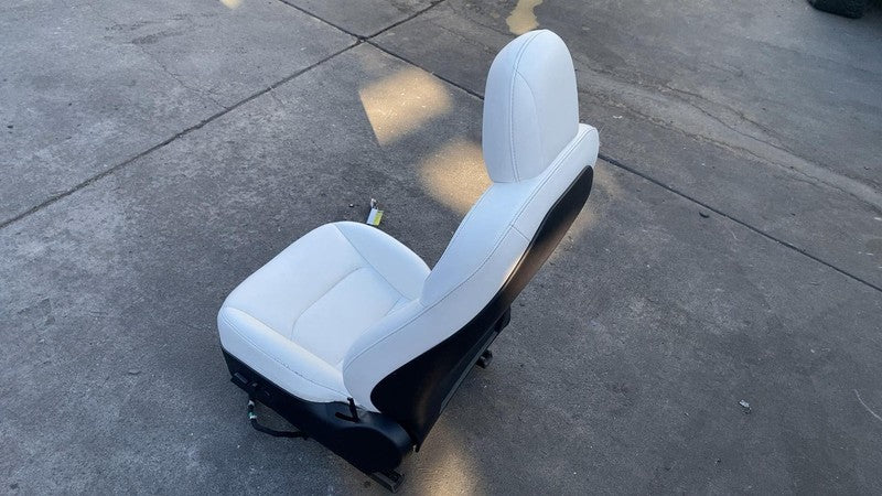 ⭕ 2017-2023 Tesla Model 3 Y Front Driver Side Seat Cushion Left White Assembly
