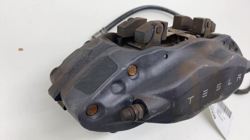 2012-2015 Tesla Model S MS Front Driver Side Caliper w/ Brake Hose Line Left LH
