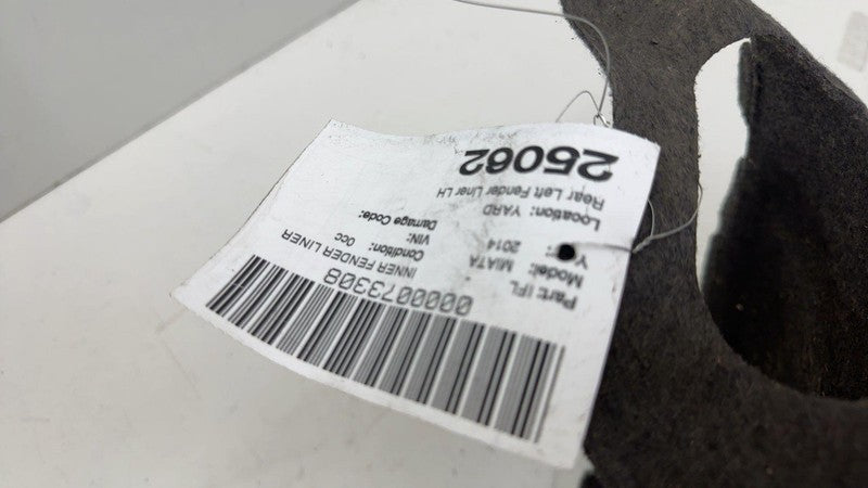 ⭕ 06-15 Mazda MX-5 Miata Rear Driver Side Wheel Fender Liner Splash Shield Left
