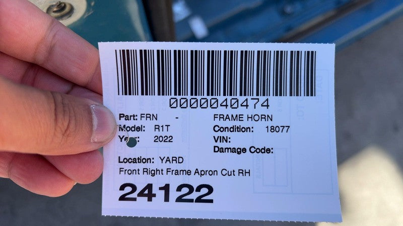 ⭕ 2022-2024 Rivian R1T Front Driver Side Frame Horn Structure Apron Cu