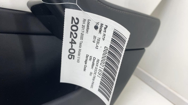 ⭕ 2017-2020 Model 3 Rear Passenger Side Door Panel Trim Cover Right 10