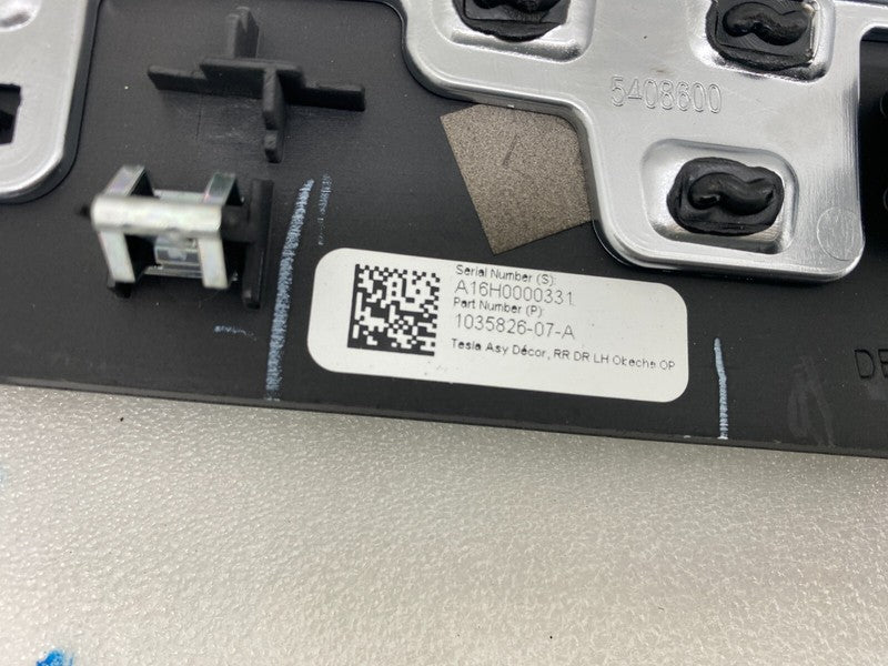 103582607A ⭕16-20 Model X Rear Left/Right Door Decor Trim Molding 1035826-07-A/1036081-07-A