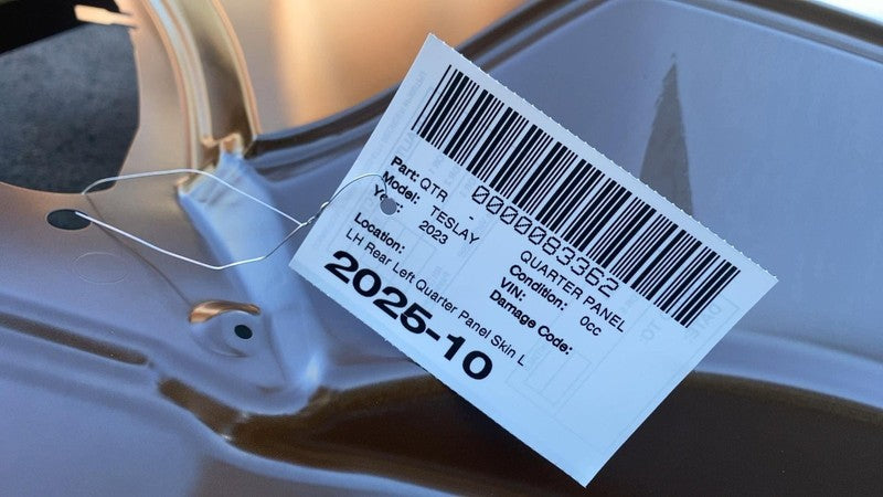 1487421-S0-E ⭕ 2020-2025 Model Y Rear Driver Side Quarter Panel Skin Structural Cutout Left