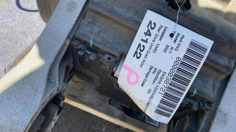 PT00054484 F ⭕ 22-23 Rivian R1T Electric Rear Drive Unit Quad Motor + Subframe & Suspension