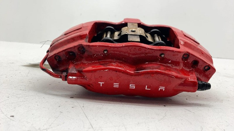 ⭕ 2016-2020 Tesla Model X Rear Driver Side Caliper Red w/ Brake Hose L