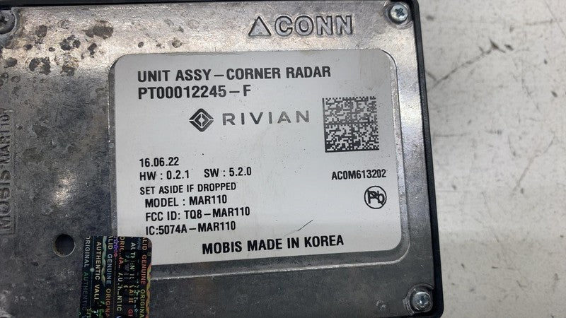 PT00012245F ⭕ 2022 2023 2024 Rivian R1T Rear Corner Radar Blind Spot Radar OEM PT00012245-F