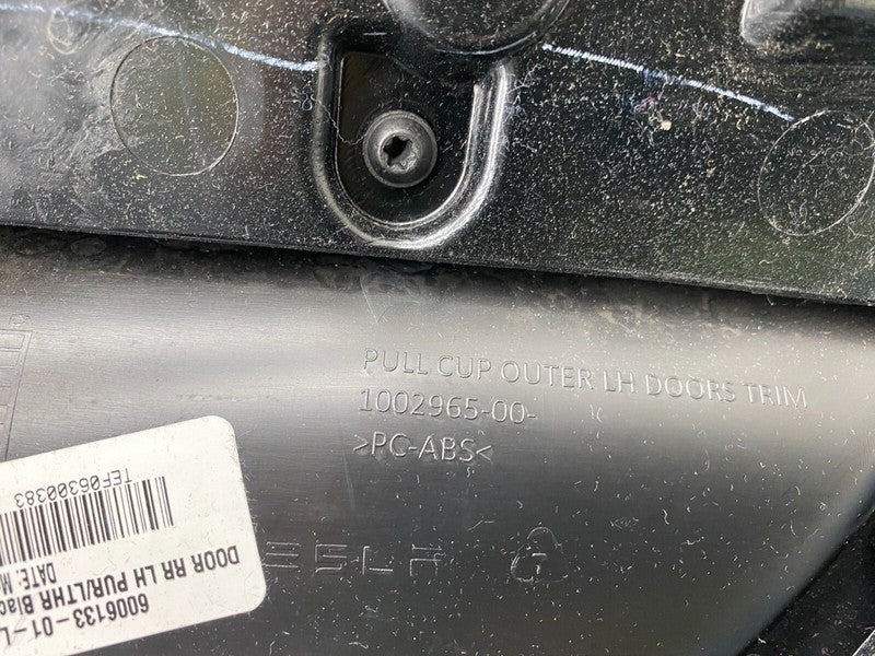 6006133 01 L ⭕ 12-20 Tesla Model S Rear Left Interior Door Panel Trim Card Cover 6006133-01-L