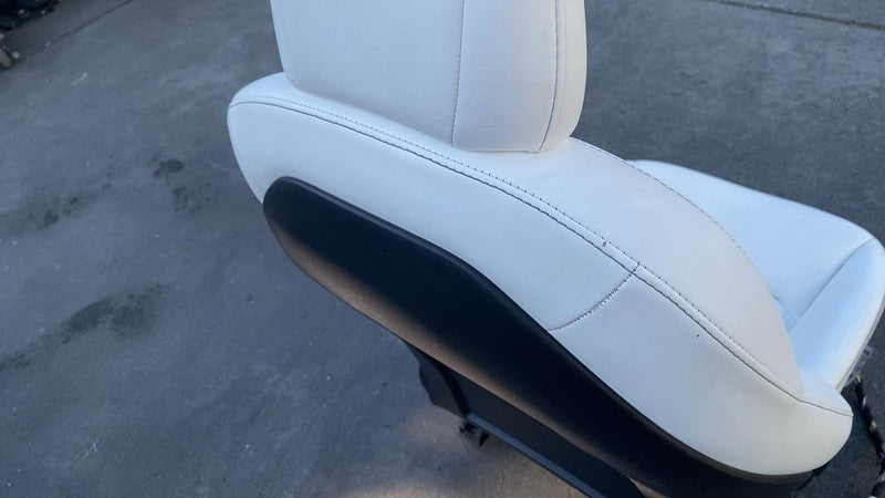 ⭕ 2017-2023 Tesla Model 3 Y Front Driver Side Seat Cushion Left White Assembly