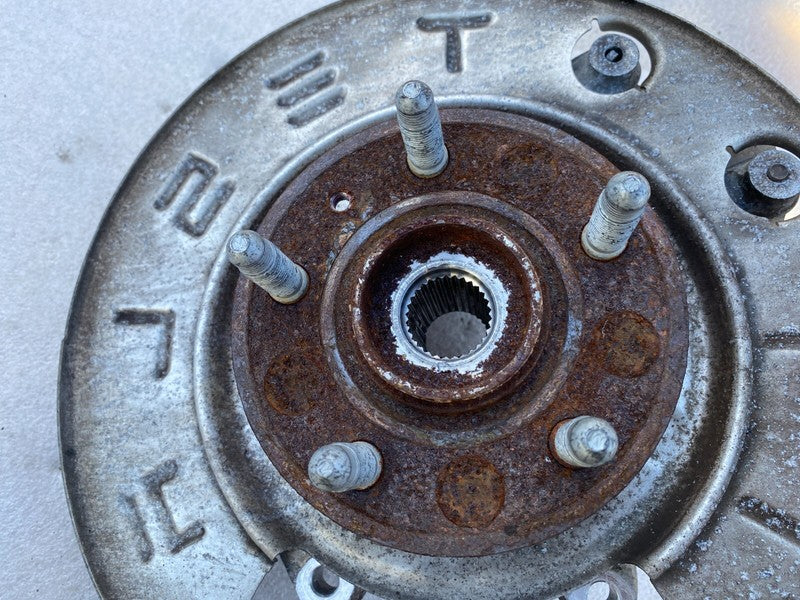 107216000A ⭕ 16-20 Model S X Rear Left Spindle Knuckle Wheel Hub & Dust Shield 1072160-00-A