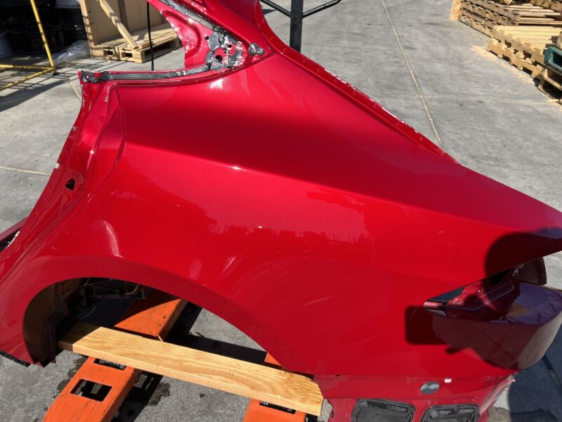 2012-2016 Tesla Model S MS Rear Quarter Panel Structural Cutout Left LH Red PPMR